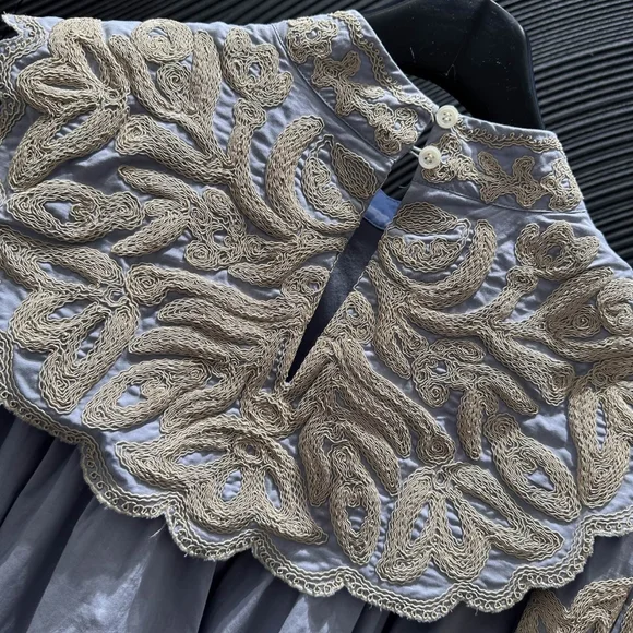 SEA Alexandra pleated embroidered cotton-voile blouse - Picture 7 of 9